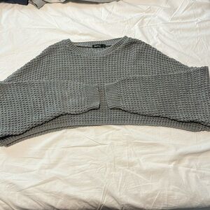 Grey knit sweater